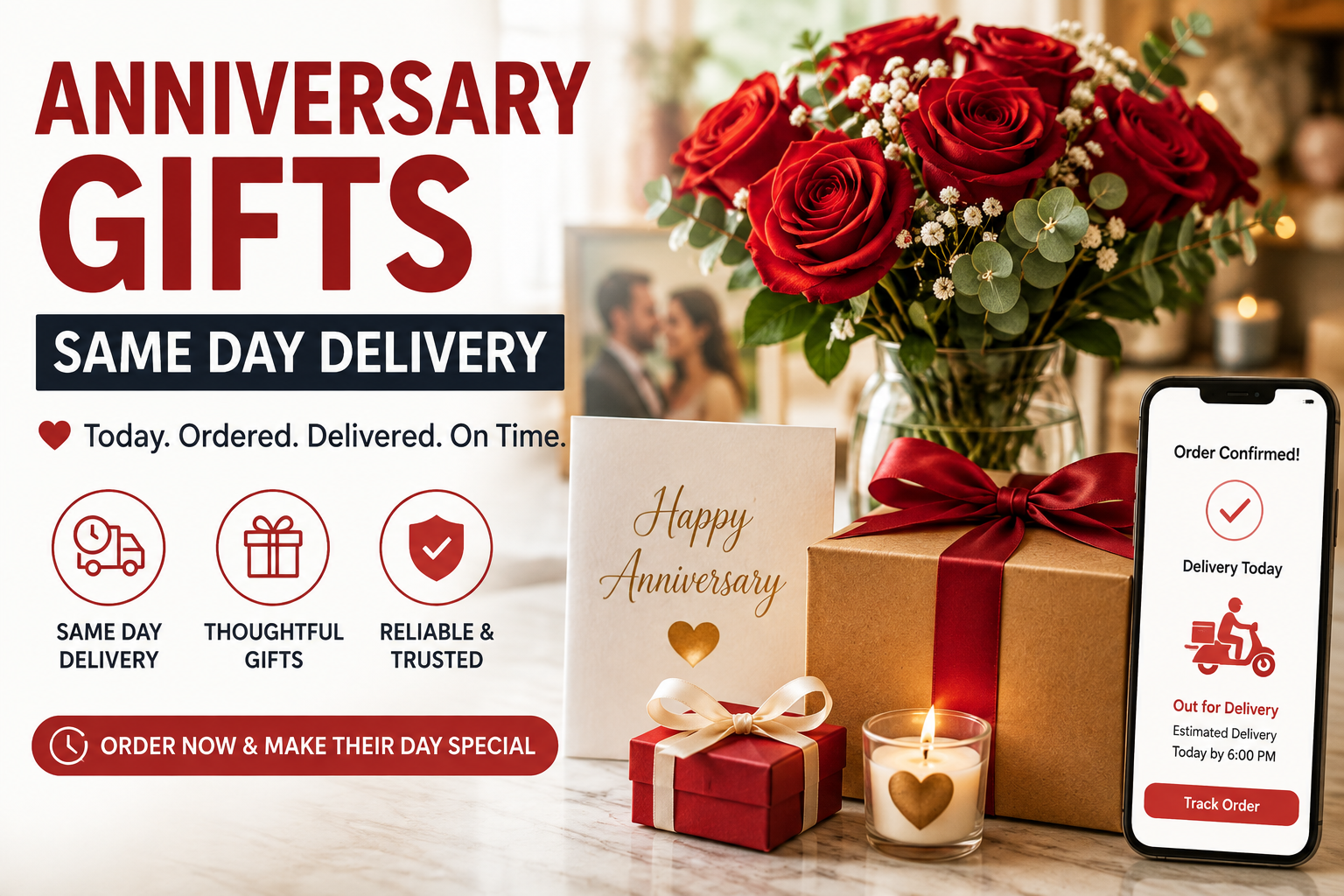 anniversary gifts same day delivery