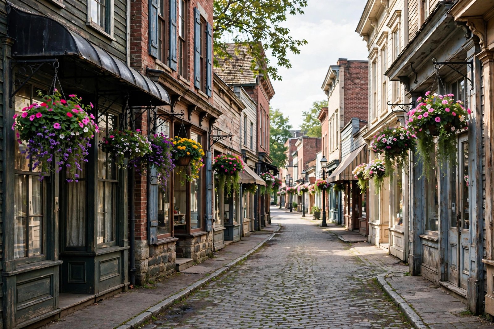 Quiet historic small-town street, symbolizing the limited public footprint around Ladonna Pendergrass